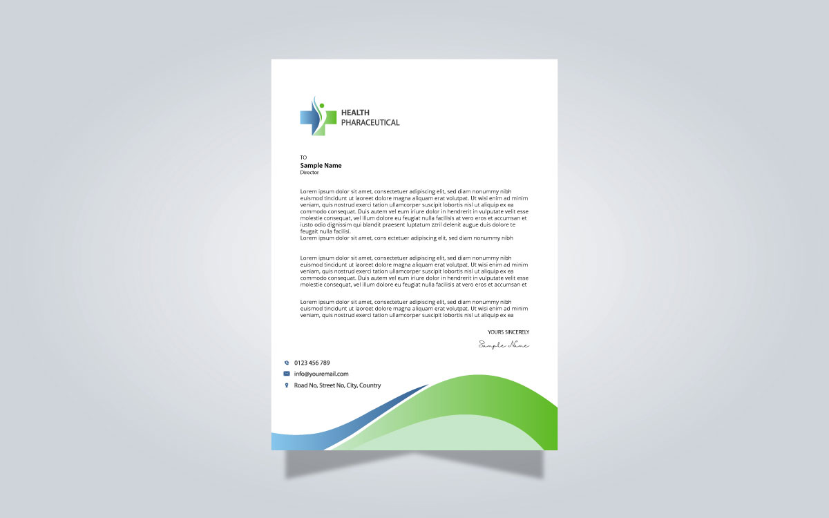 pharmacy letterhead design