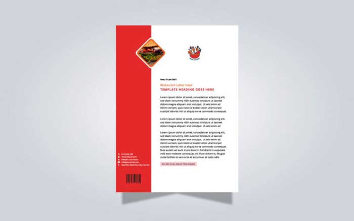 restaurant letterhead design