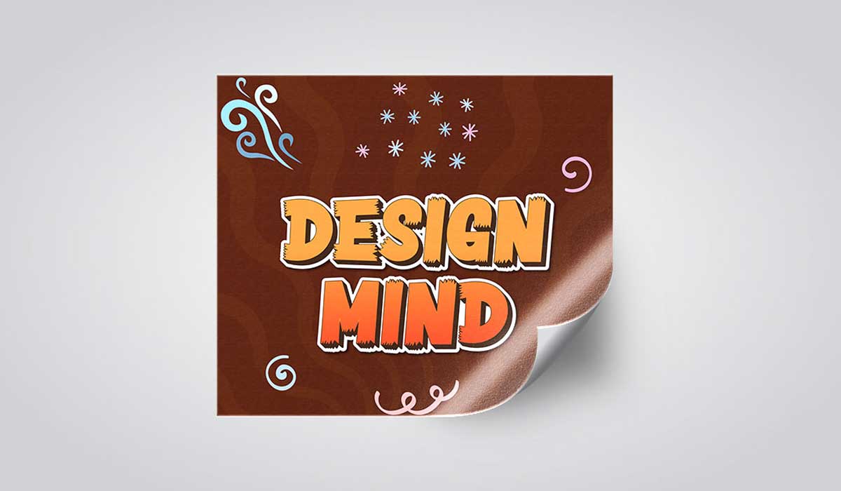 typography sticker design