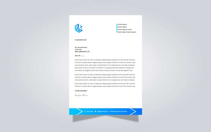 business letterhead design