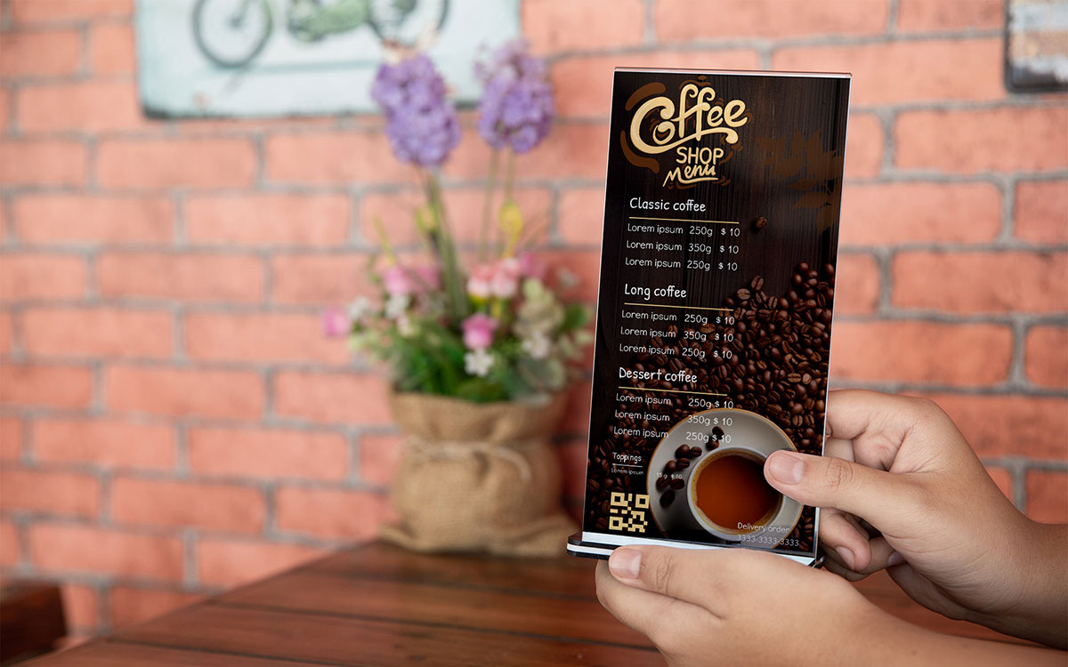 coffee shop menu design