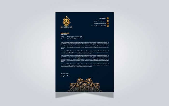 furniture letterhead design