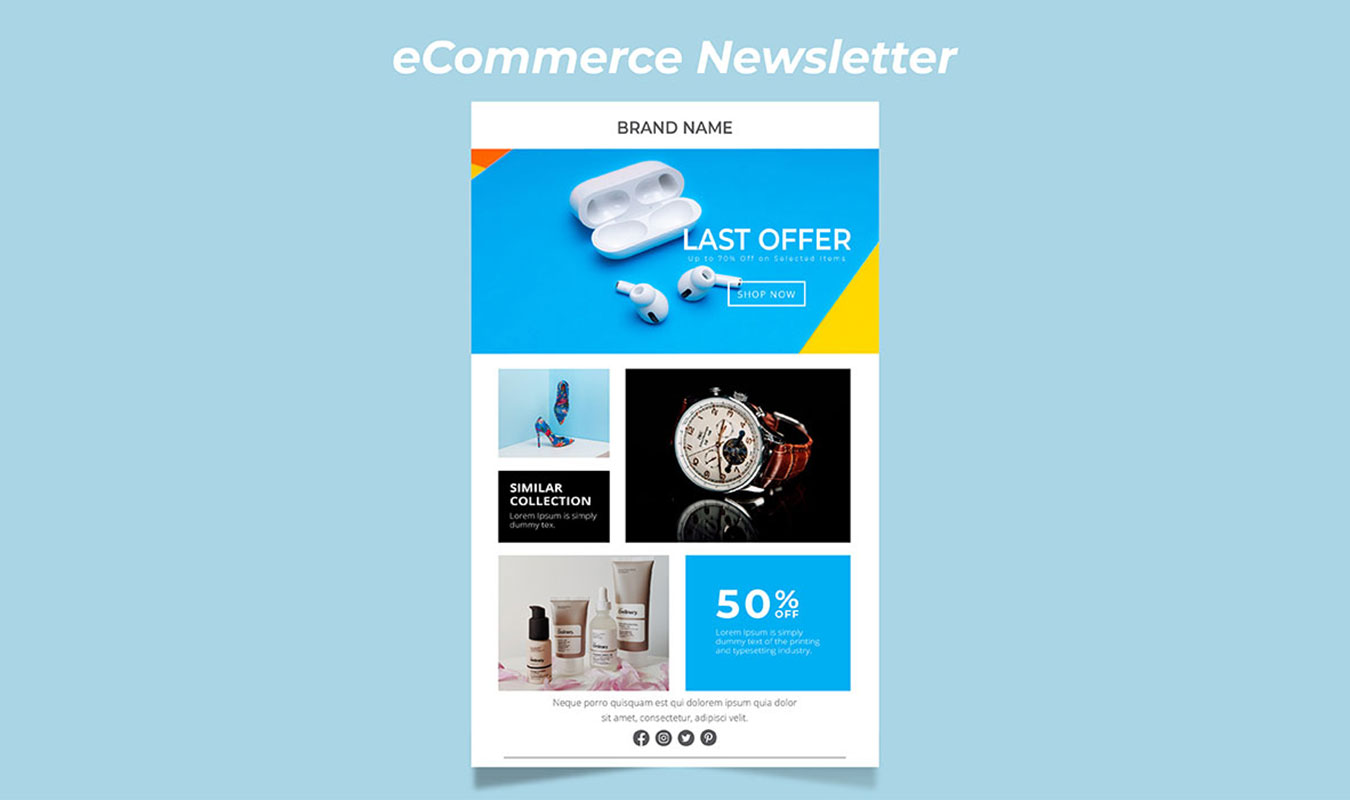 eCommerce newsletter design