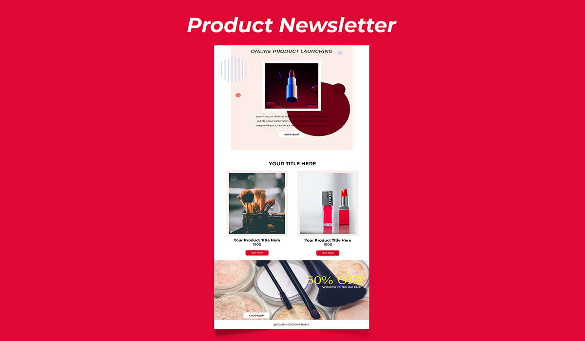 product newsletter design